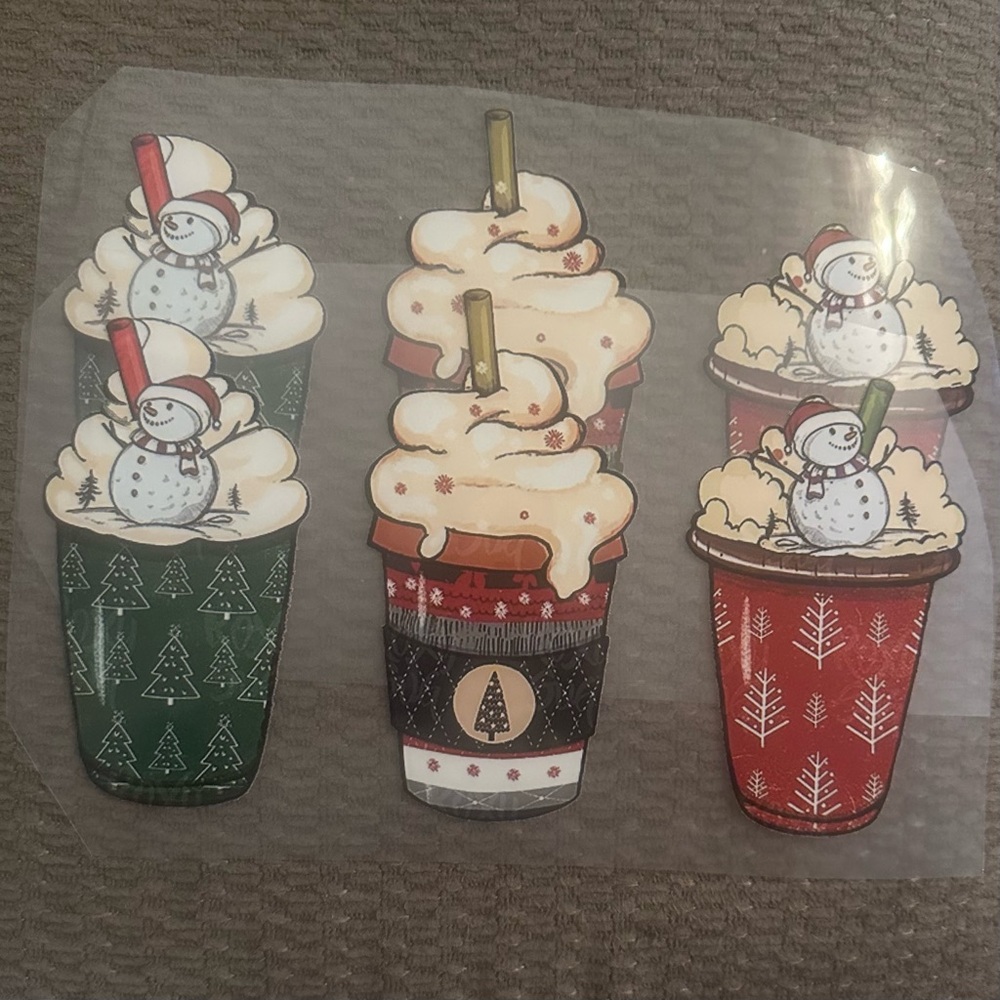 DTF Transfer Cups Festive Set of 2